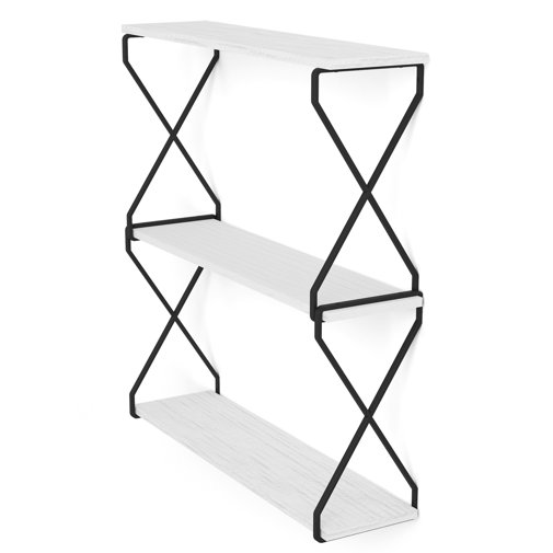 Gracie Oaks Van Nuys 3 Piece Solid Wood Tiered Shelf & Reviews